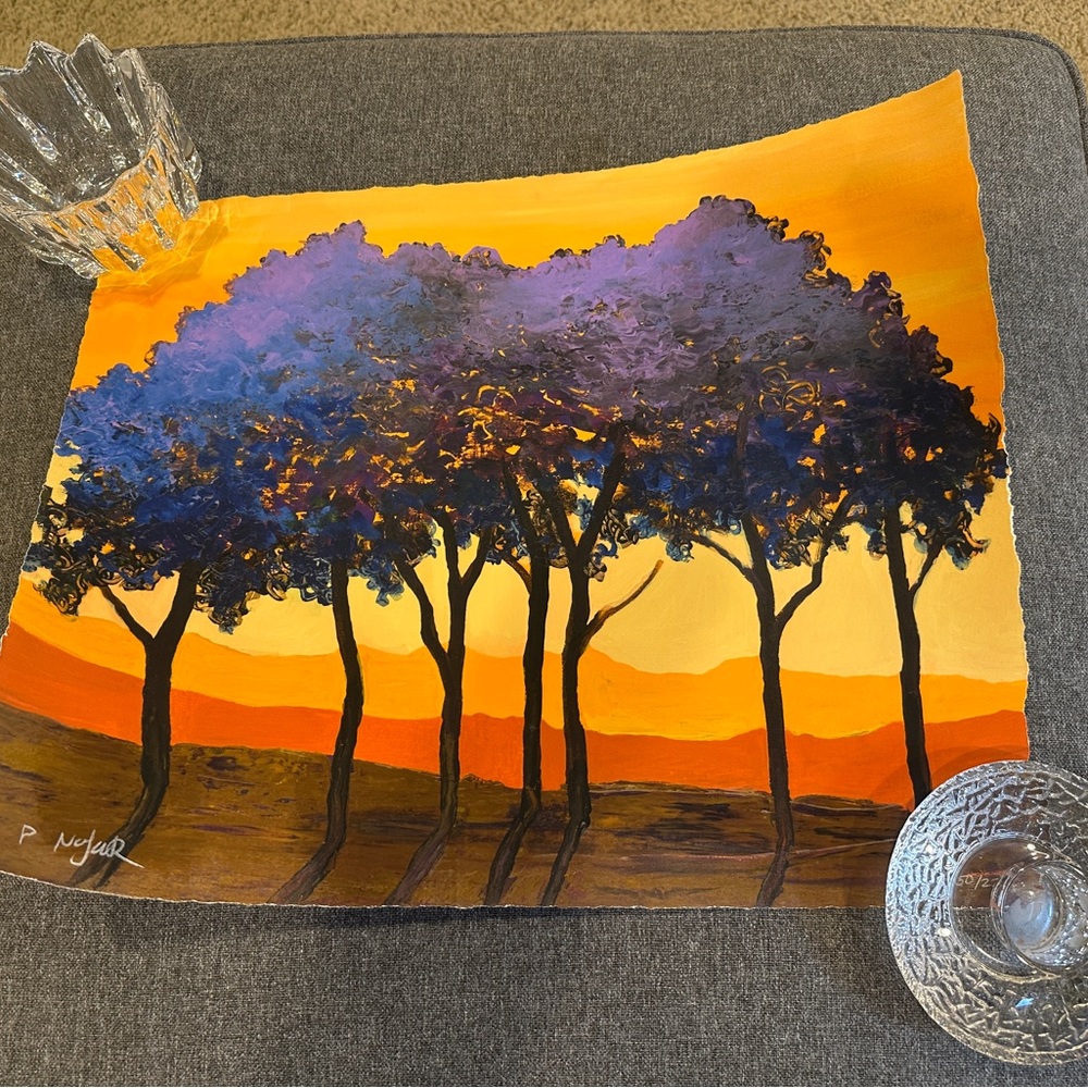 David Najar Horizon Of Gold Giclee Print Signed Art 2050/2250 Framed Tree - Picture 3 of 7